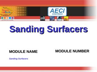 Sanding Surfacers.ppt