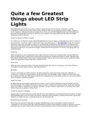 Quite a few Greatest things about LED Strip Lights.docx
