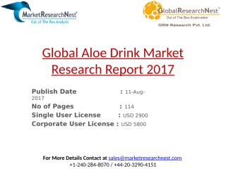 Global Aloe Drink Market Research Report 2017.pptx