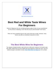 Best Red and White Taste Wines For Beginners to Taste.docx
